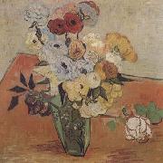 Vincent Van Gogh Roses and Anemones (mk06) oil painting reproduction